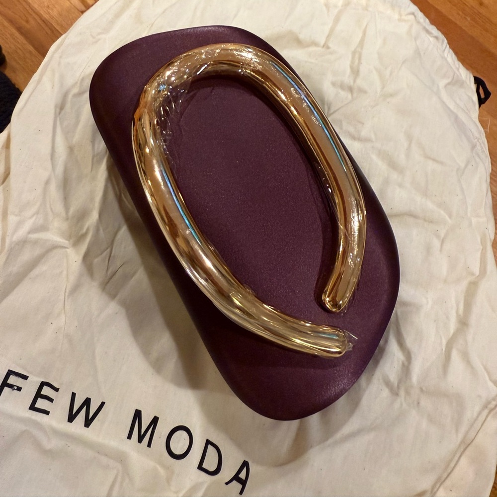 Clutch with Gold Handle